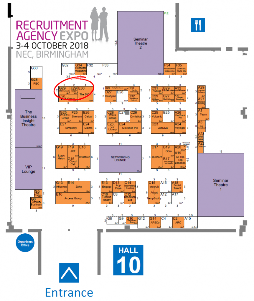 Recruitment Agency Expo floor plan