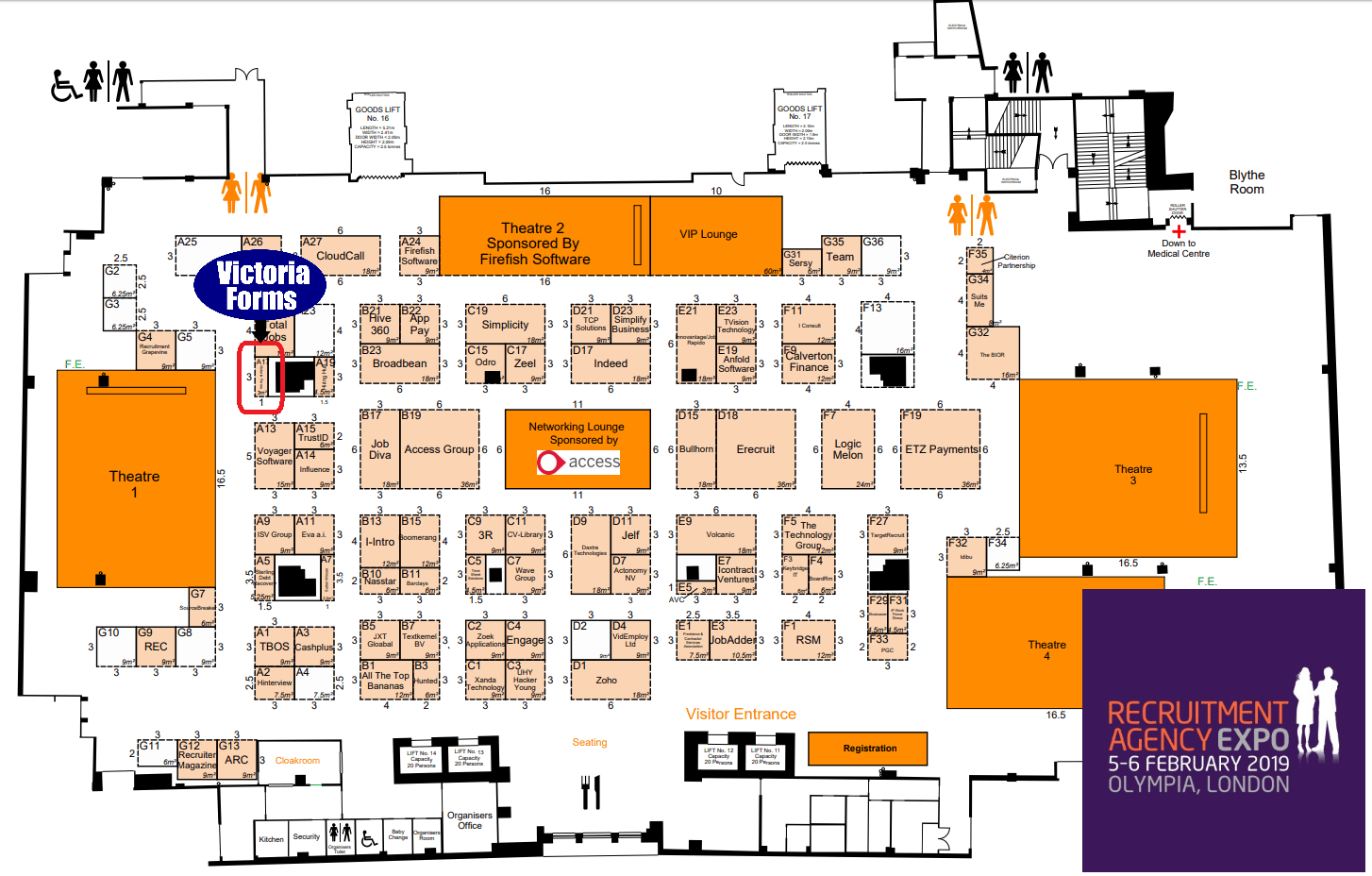 Recruitment Agency Expo map